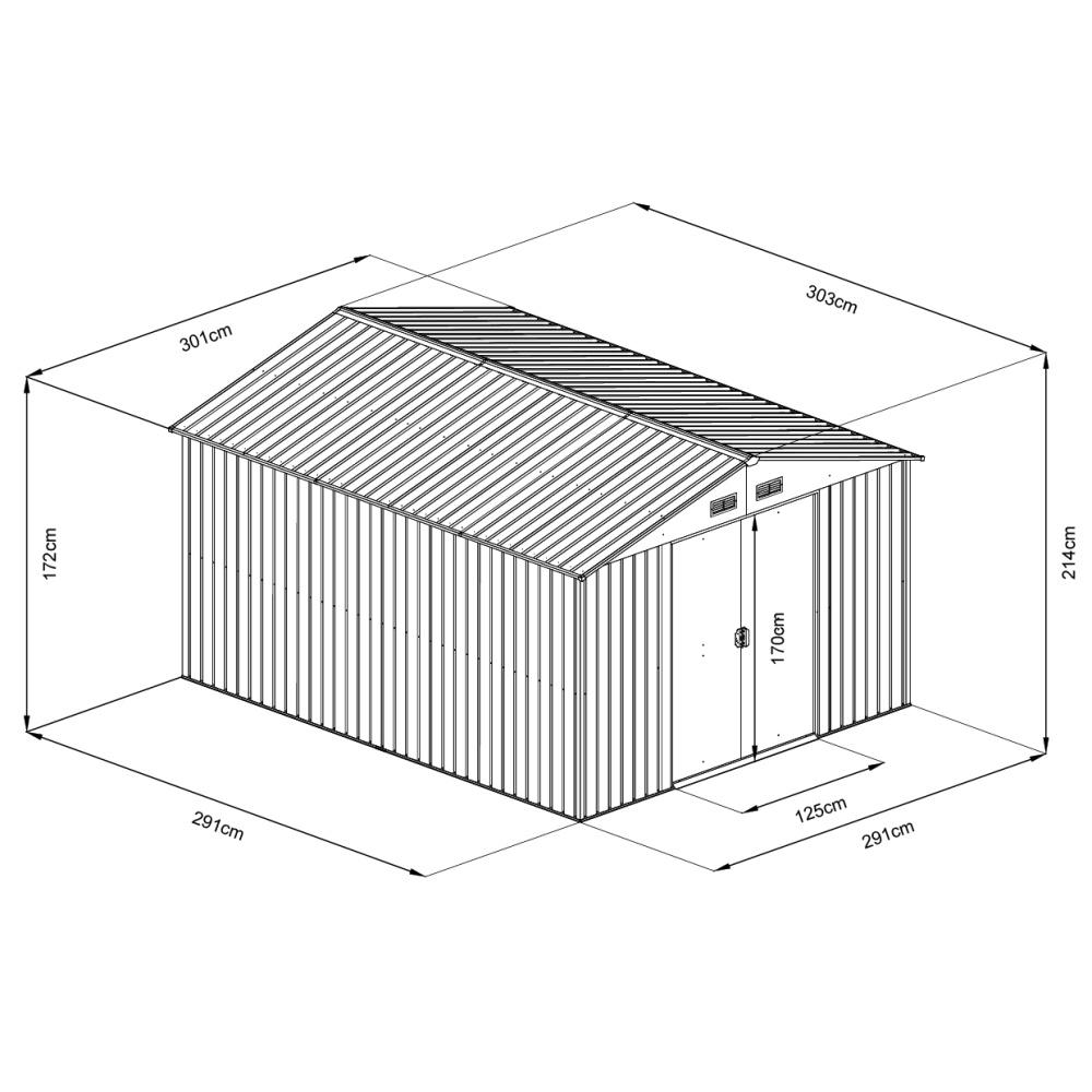 Zahradní domek na nářadí AVENBERG 3.0 x 3.0 m HNĚDÁ SD-X1010-H170