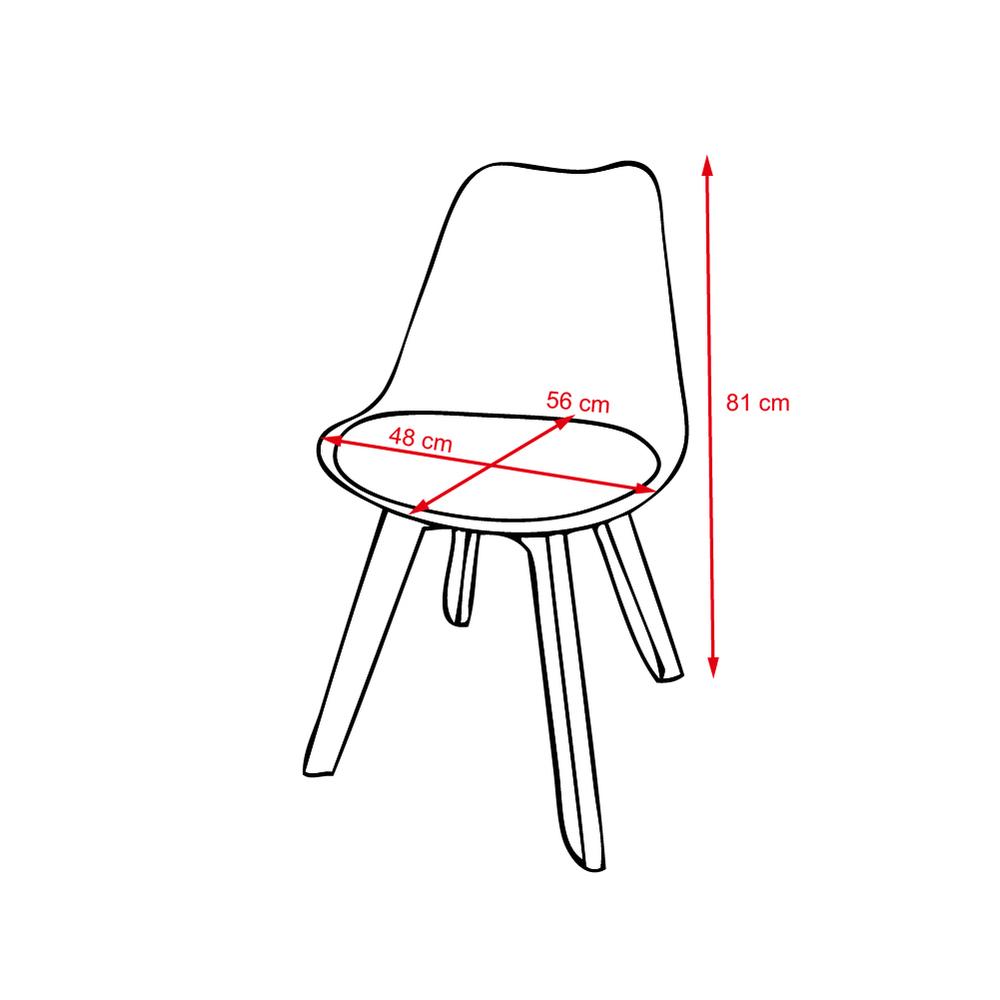 Set - 2ks Jídelní židle NORDICA - bílá