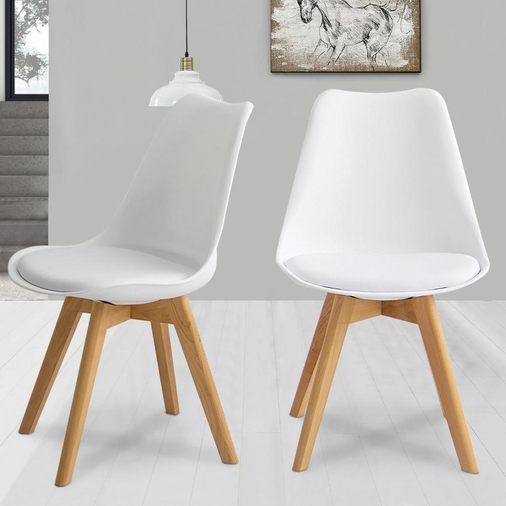 Set - 2ks Jídelní židle NORDICA - bílá