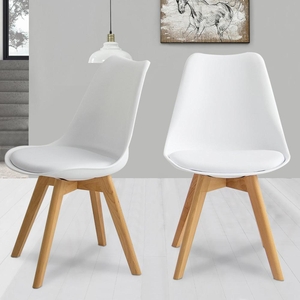 Set - 2ks Jídelní židle NORDICA - bílá