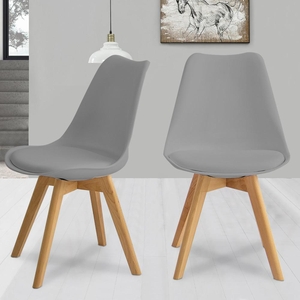 Set - 2ks Jídelní židle NORDICA - šedá