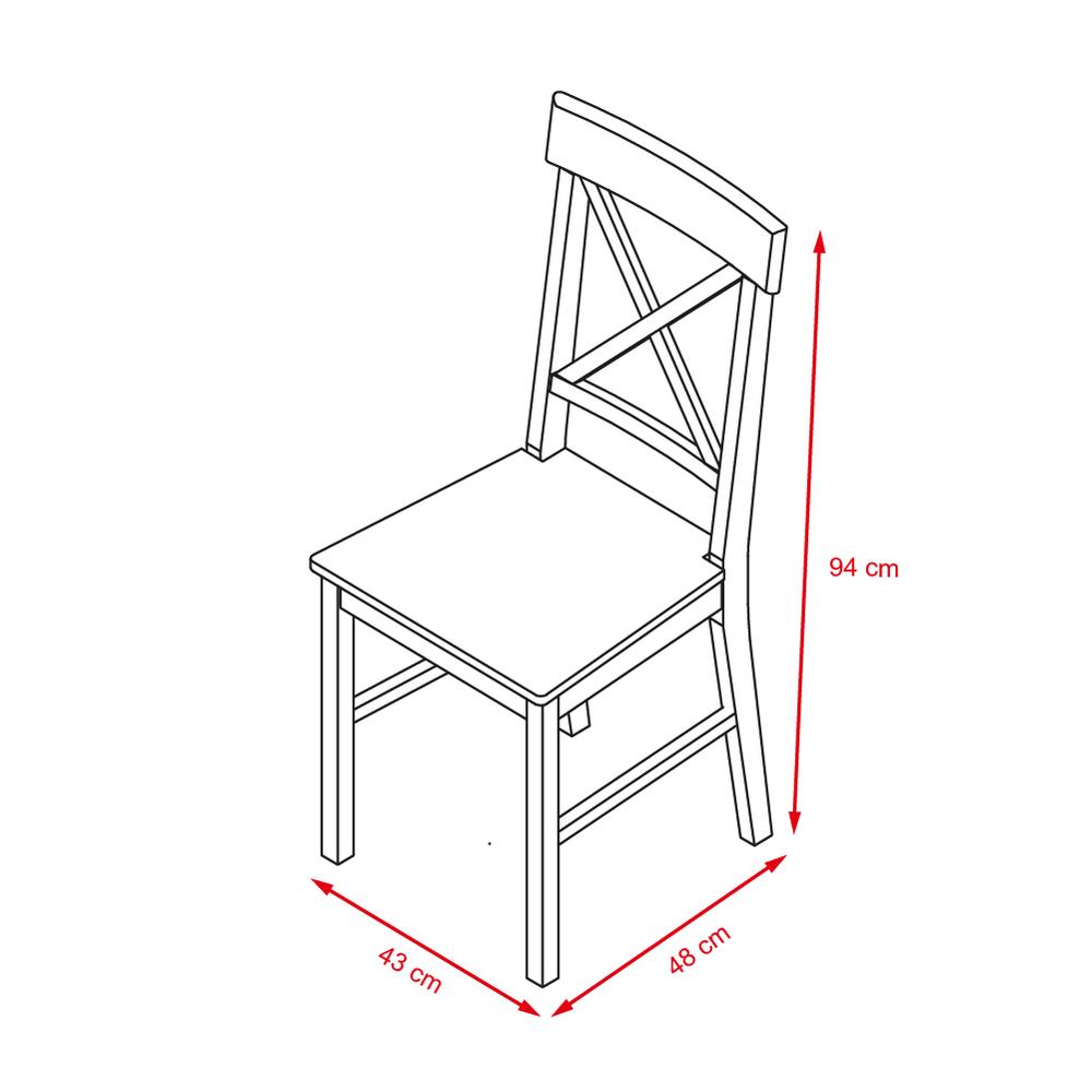 Jídelní set 4x židle + stůl Catini KAMPI - Bílá