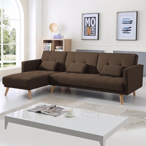 Rozkládací rohové sofa Catini Anabel - hnědá