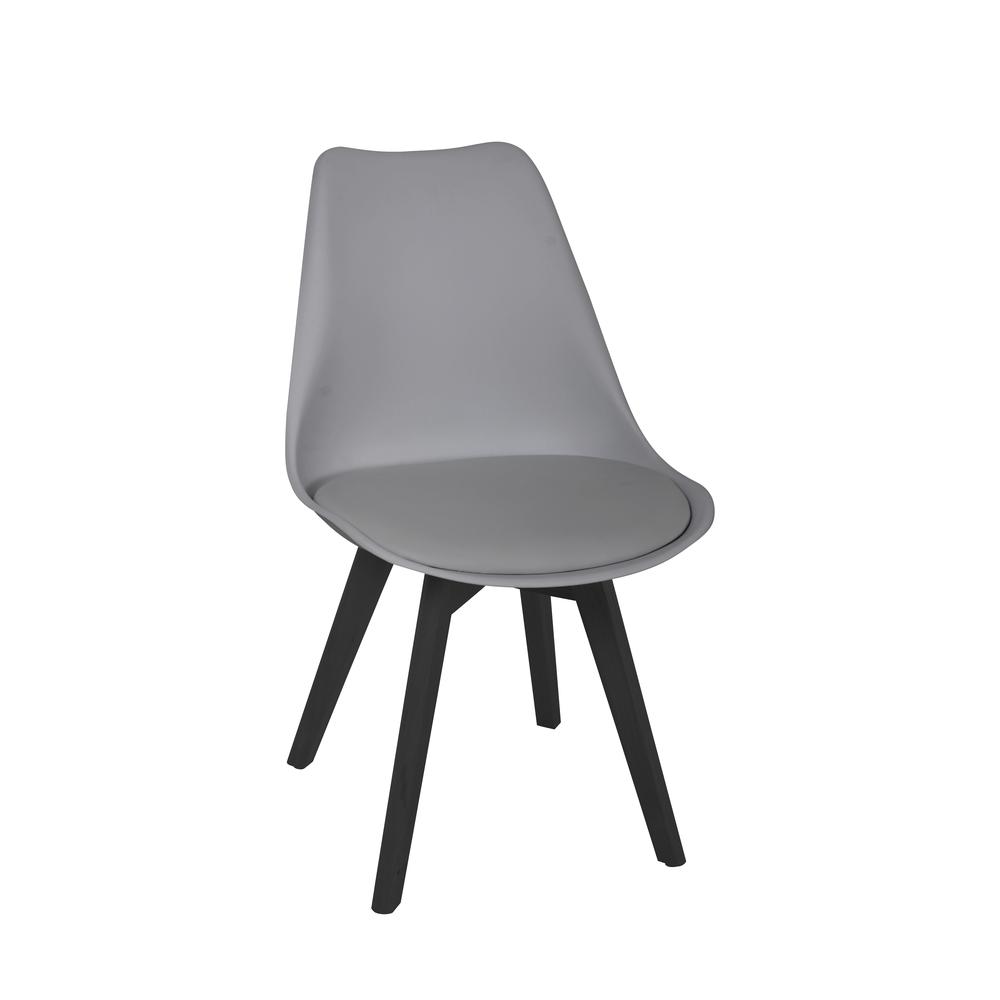 Jídelní set stůl Catini BERSON + 4x židle šedá/černá