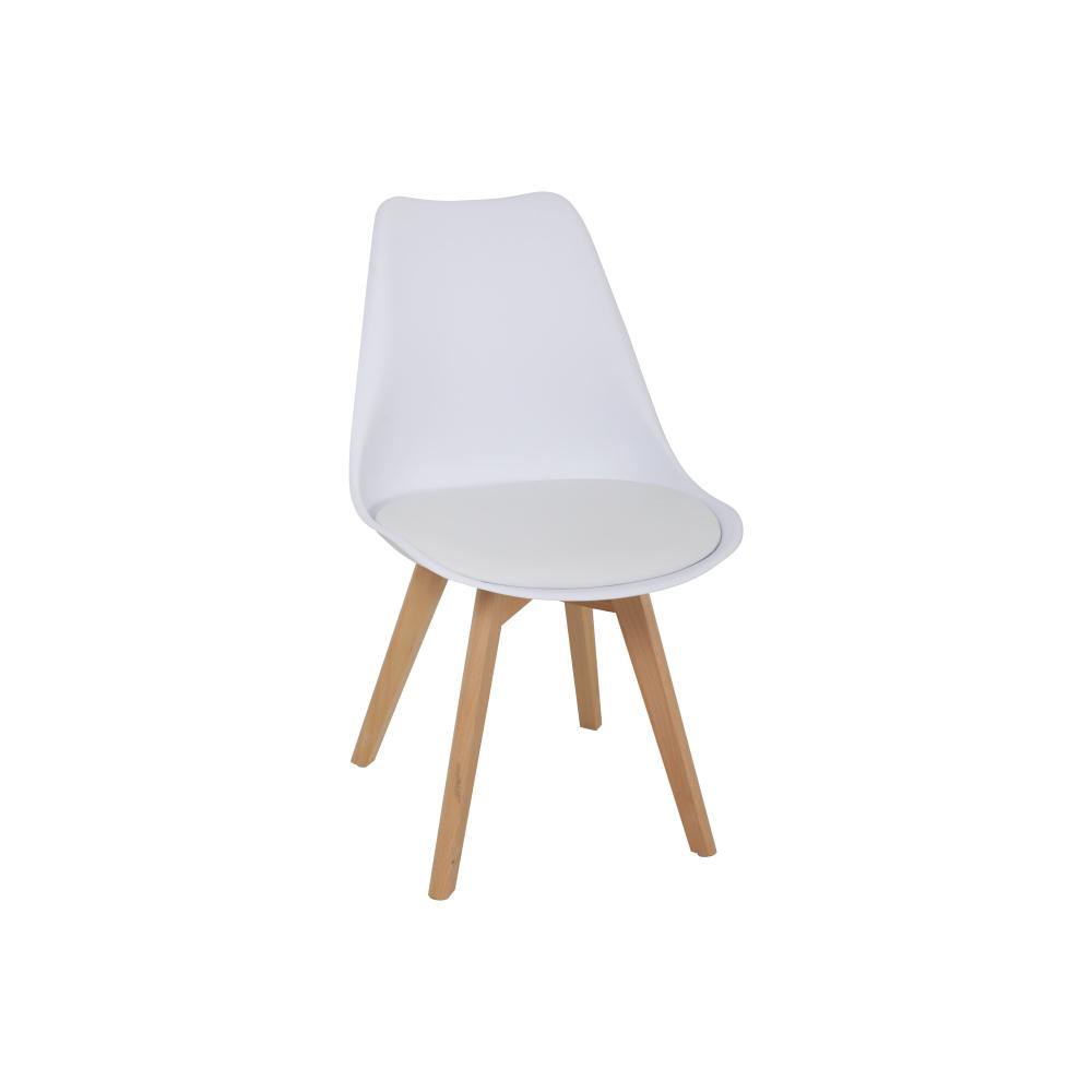 Jídelní set stůl Catini BERSON + 4x židle bílá/přírodní