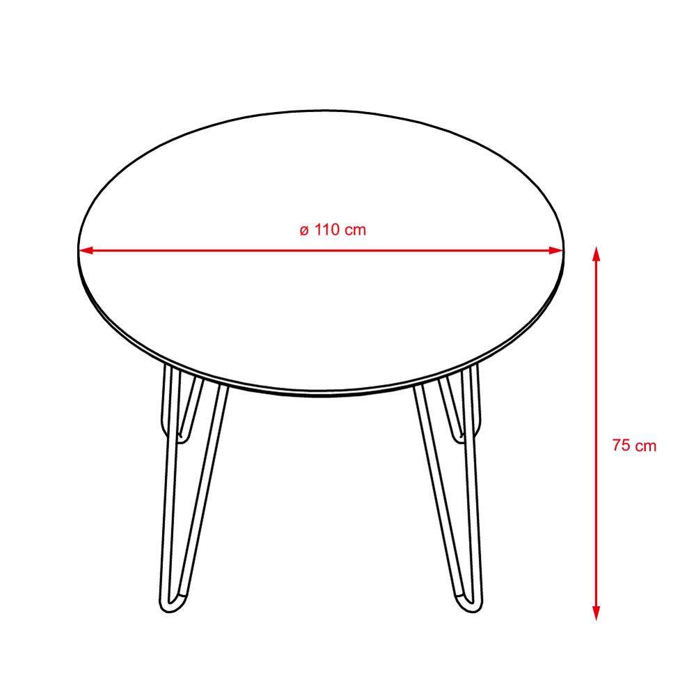 Jídelní set stůl Catini BERSON + 4x židle bílá/přírodní