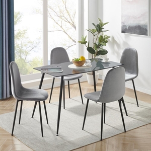 Jídelní set 4x židle + stůl Catini VELVET