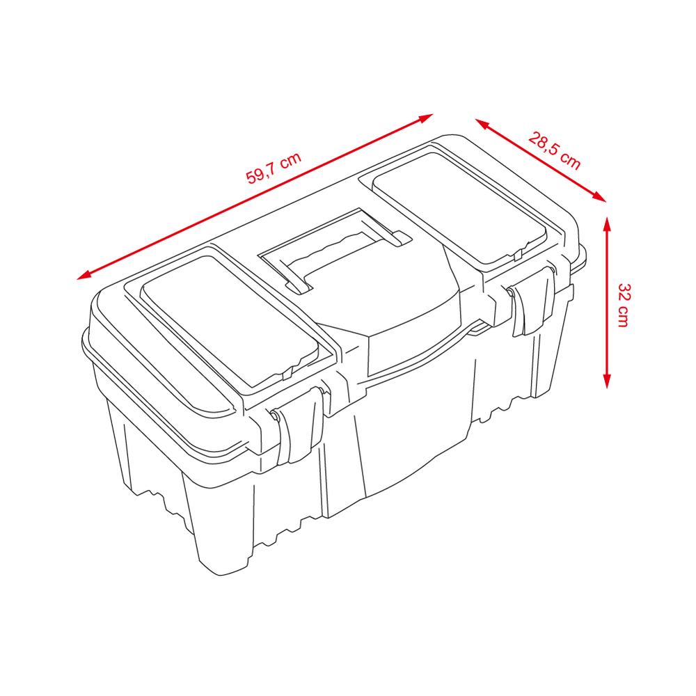 Plastový kufr na nářadí CALIBER- KCR6030