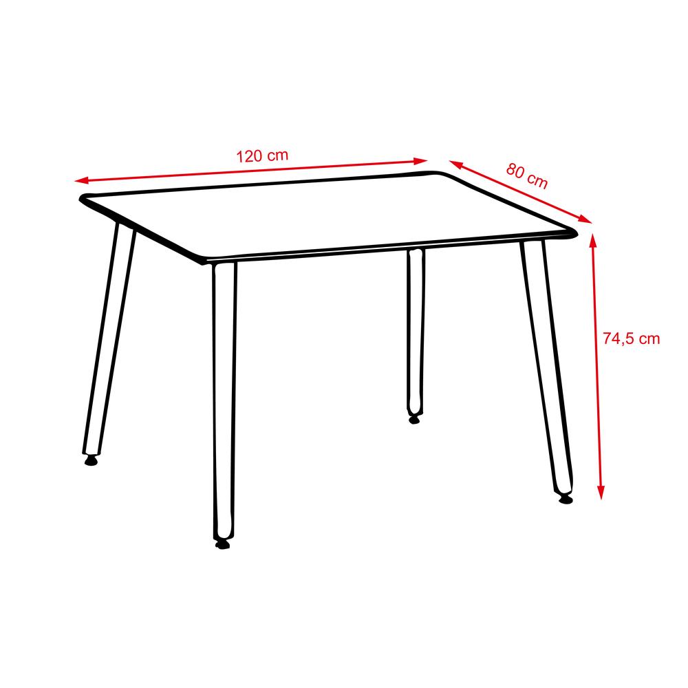Set jídelního nábytku stůl KARUP + 4ks židle ANDERSON bílá