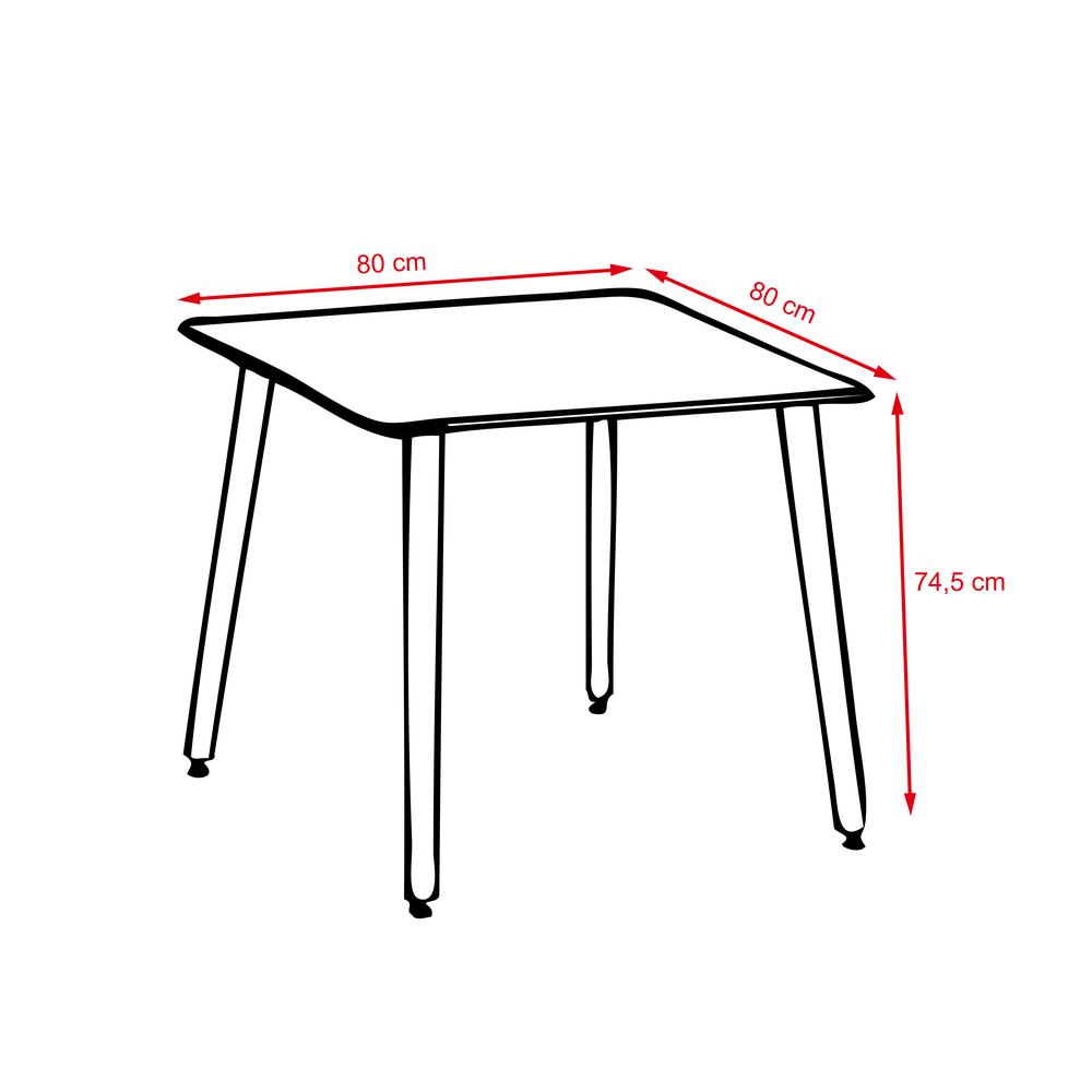 Set jídelního nábytku stůl KIRSA + 4ks židle NORDICA černá
