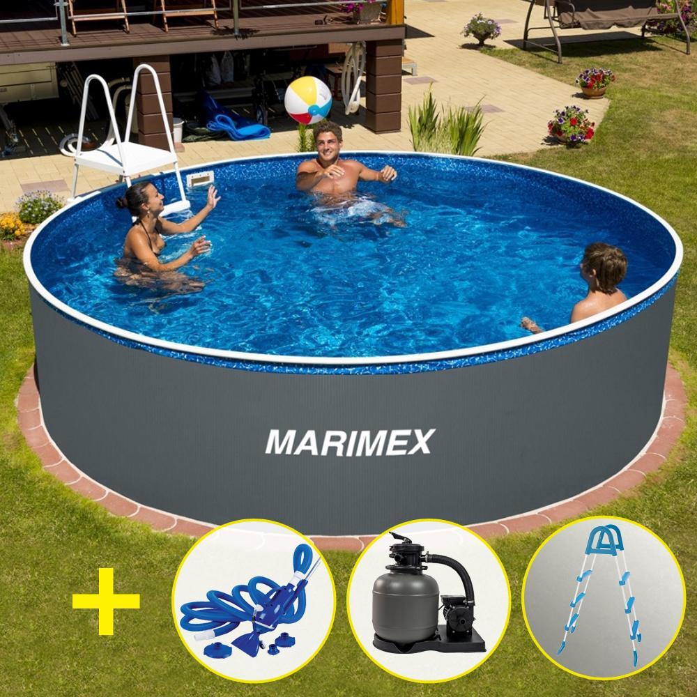 SET Bazén Marimex Orlando 3,66 x 1,07 m s filtrací, schůdky a vysavačem