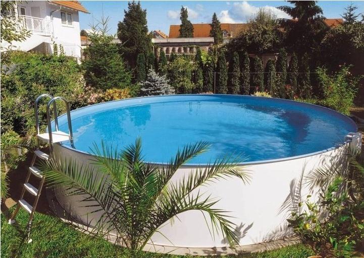 Bazén Planet Pool ocelový 3,5 x 0,9 m Bílá/Modrá + skimmer