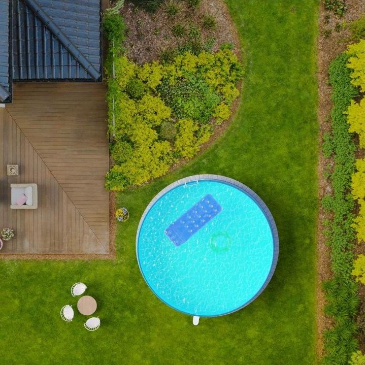 Bazén Planet Pool ocelový 3,5 x 0,9 m Antracit/Písková + skimmer
