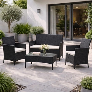 Set zahrad.nábytku 7-dílný ratanový AVENBERG GRANDE černá