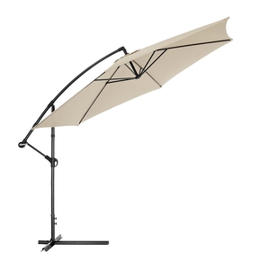 Velký polohovatelný slunečník AVENBERG SUNNY 300, průměr 3M,  Béžová-smetanová