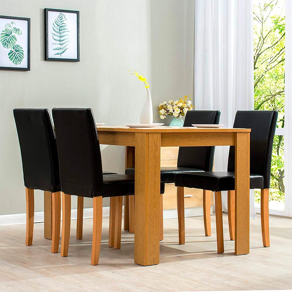 Set jídelního nábytku MELIA stůl + 4ks židle svělté dřevo