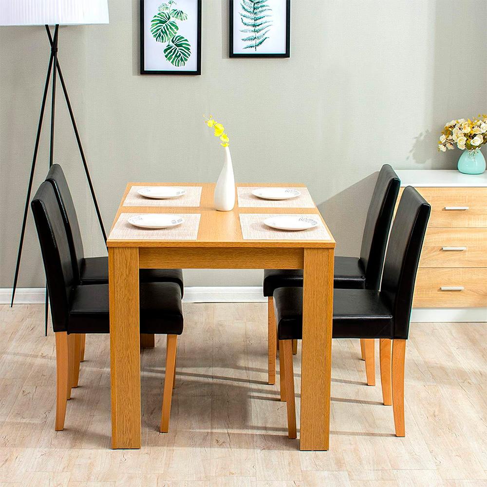 Set jídelního nábytku MELIA stůl + 4ks židle svělté dřevo