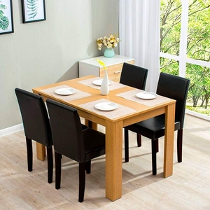 Set jídelního nábytku MELIA stůl + 4ks židle tmavé dřevo