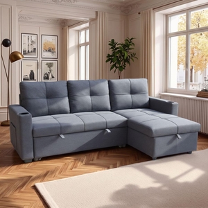 Univerzální rozkládací rohová souprava Avenberg KENDRA s úložným prostorem antracit