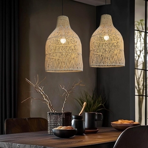 Ratanové závěsné svítidlo CATINI LF10-M přírodní