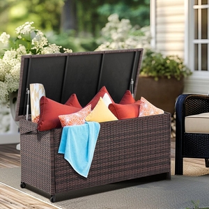 Úložný ratanový box ELEGANZA hnědý