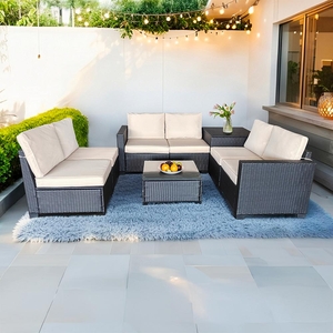Velký zahradní sofa set s boxem na polstry Avenberg ENCANTA