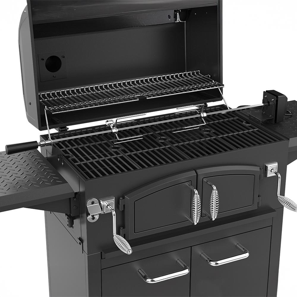 Grilovací jehla + rožeň s el. motorem 220V pro gril RANGLER