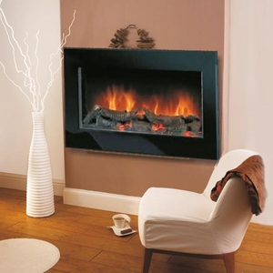 Designový závěsný elektrický krb AVENBERG Hiedel + dálkové ovládání