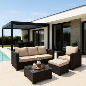 Set zahradního nábytku 6-dílný ratanový Avenberg ROVERO