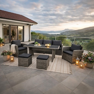 Velká rodinná zahradní souprava Avenberg AMICO natur/antracit