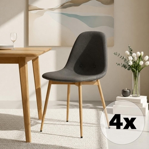Set - 4ks Jídelní židle AVENBERG RIVA šedá