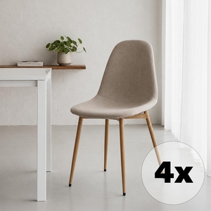 Set - 4 ks Jídelní židle AVENBERG RIVA béžová