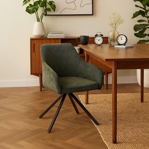 Set - 2 ks Jídelní židle AVENBERG LARO – otočná, zelená