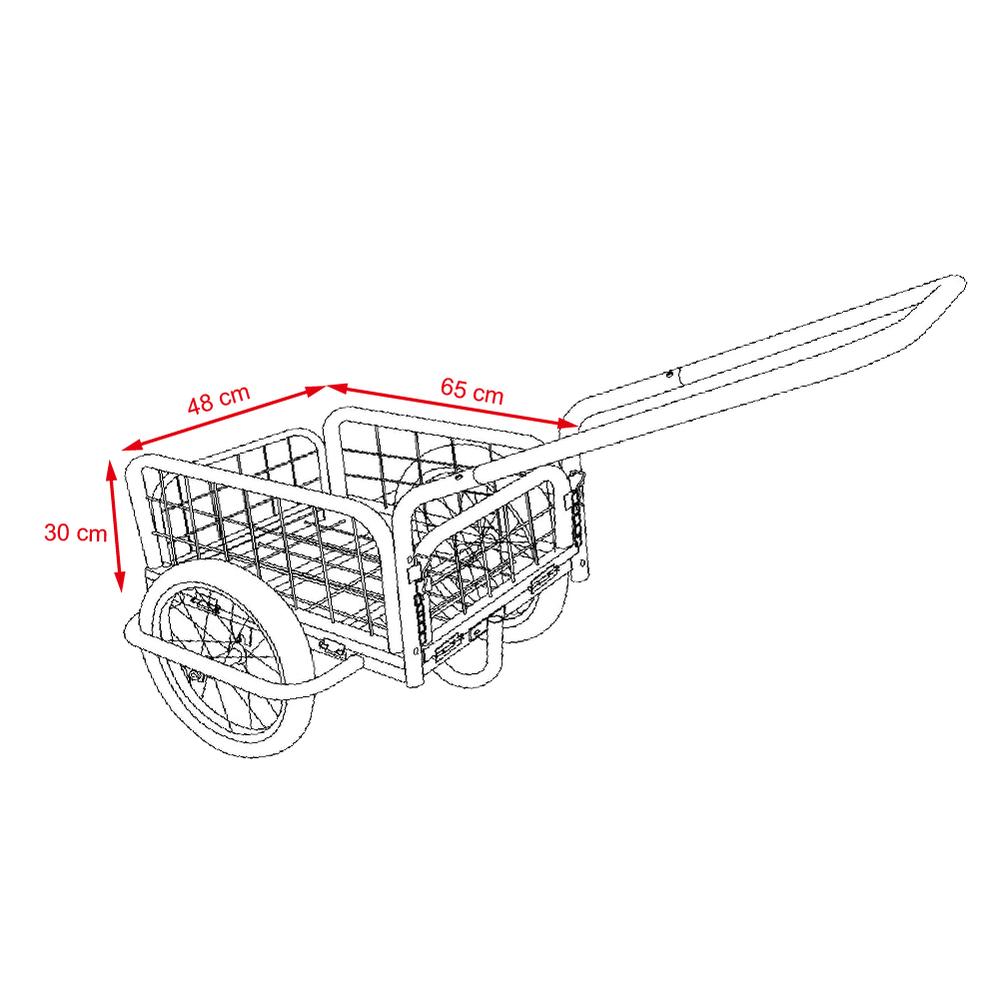 Multifunkční vozík, ruční kárka - výklopné bočnice Hauser