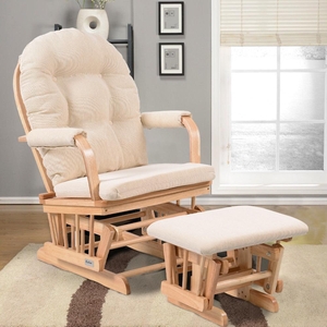 Komfortní relaxační křeslo s taburetem Catini TREVISO sv. dřevo II. jakost