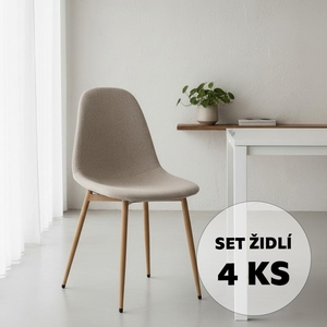Set - 4 ks Jídelní židle AVENBERG RIVA béžová II. jakost