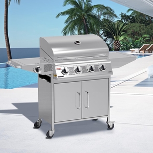 Plynový nerezový BBQ gril s bočním hořákem Avenberg VERMONT II. jakost