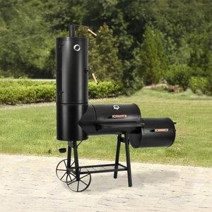 Zahradní gril s udírnou Avenberg LOKOMOTIVA BBQ MASTER II. jakost